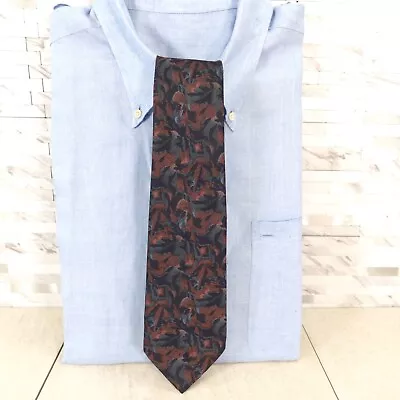 Alain Laurence Neck Tie Mens Blue Brown Camouflage Suit Dress Art Abstract Camo • $12.88