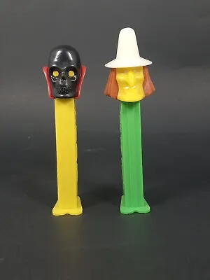 Misfit Black Skull Diablo 1971 Yellow Voodoo Mama Witch Pez Dispensers - READ • $74