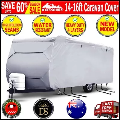 Caravan Cover 14-16ft Heavy Duty 4 Layer UV Water Resistant Campervan Cover New. • $117.60