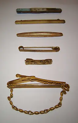 Vintage Lot Of 5 Tie Clip Collar Bar  1 Mini Pocket Knife • $19.95