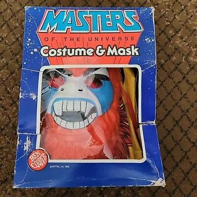 Vintage MOTU Beast Man Ben Cooper Halloween Costume W/ SKeletor Box GREAT SHAPE! • $75