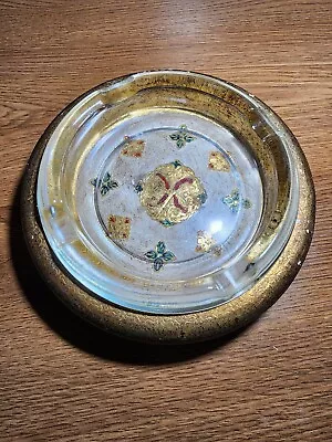 Vintage Italian Florentia Ashtray Hand Made In Italy Gold Tray Old World Style • $22