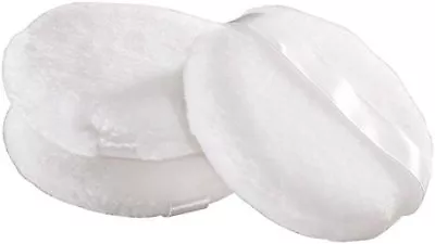 Powder Puff Large 4 In. Velour Body Makeup Puff With Satin Ribbon / Set Of 3 • $6.90