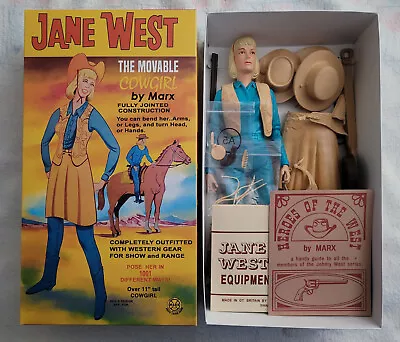 Vintage Marx Jane West Movable Cowgirl 1967-74 UK Vargas Style Box 36 Of 36 Pcs. • $130