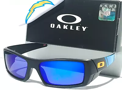 NFL Oakley Gascan LA CHARGERS Matte Black POLARIZED Galaxy Blue Sunglass 9014 • $128.87