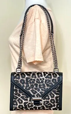 Michael Kors Whitney Large Leopard Calf Hair Convertible Shoulder Crossbody Bag  • $179.98