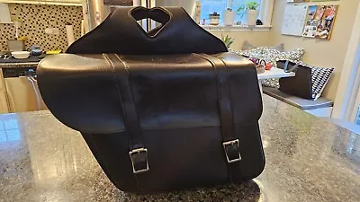 Leather Motorcycle Side Bags Saddlebags Throwover. 16X12  • $50