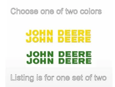 John Deere Lettering Premium Vinyl Decal /Sticker 2-Pack! • $5.49