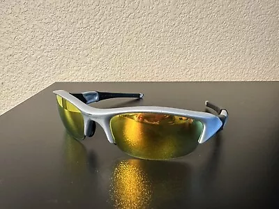 Oakley Flak Jacket Sunglasses 03-884 Silver/Fire Iridium • $45