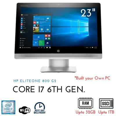 FAST HP AIO 23  INTEL QUAD CORE I7 Desktop Computer PC 32GB 1TB SSD WIN11 WIFI • £229.99