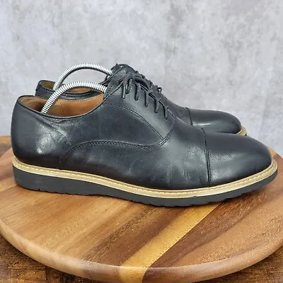 New Republic Mark McNairy Oxford Shoes Mens 10 Black Leather Cap Toe Dress Shoes • $22.04