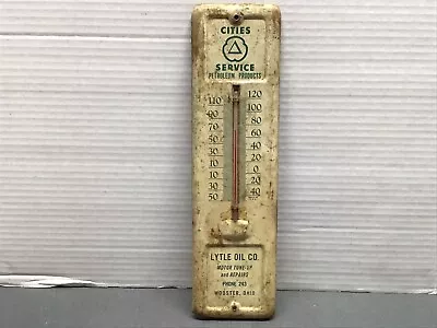 Cities Service Thermometer Wooster Ohio.Vintage • $32.50