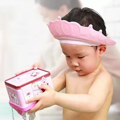 Adjustable Baby Shower Shampoo Cap Crown Wash  Hair Shield Hat For Baby • £5.90