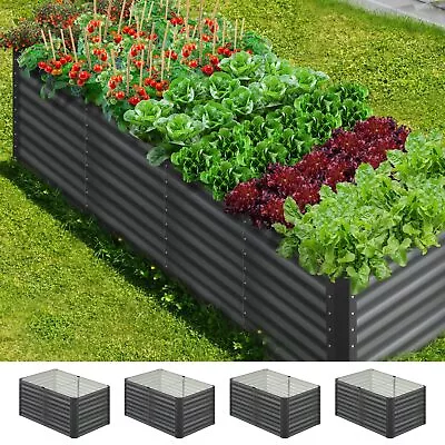 Livsip X2 Garden Bed Kits Raised Vegetable Planter Galvanised Steel 240x80x73CM • $263.90