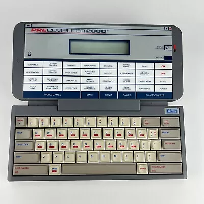 Vintage VTECH PRE COMPUTER 2000 Electronic Learning Toy Laptop 1992 WORKS Tested • $27.95