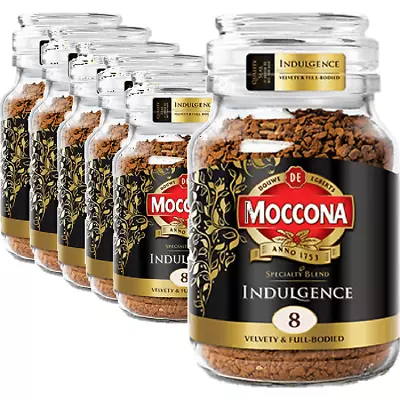 NEW 6x Moccona Indulgence Instant Coffee 200G Jar Specialty Blend Velvety Full B • $128.65