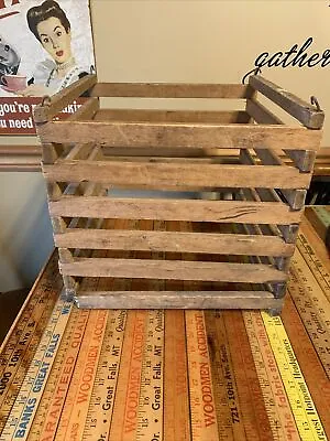 Vintage Antique Wooden Slats Egg Crate Box Carrier Farm Hen Eggs • $34.95