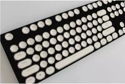 Steampunk Mechanical Typewriter Keyboard Retro Vintage Antique Style White Key • $34.99