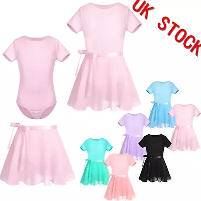 £11.13 • Buy UK Girls Classic Dance Tutus Short Sleeve Ballet Leotard With Chiffon Skirt Sets