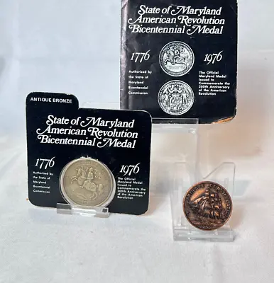 Bronze Coin Naval U.S. Frigate Constellation & MD Bicentennial Token Medal • $34.95