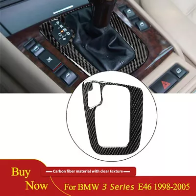 Interior Gear Shift Panel Cover Trim For BMW 3 Series E46 1998-2005 Carbon Fiber • $10.33