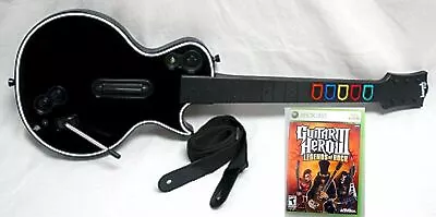 XBox 360 Guitar Hero III 3 Legends Of Rock BUNDLE Wireless Guitar Video Game SET • $279.93