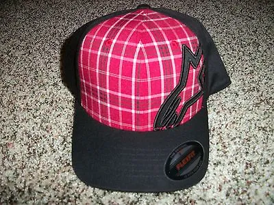 ALPINE STARS New NWT Mens L/XL LARGE XL HAT CAP LID Red Black White Plaid  • $16.95