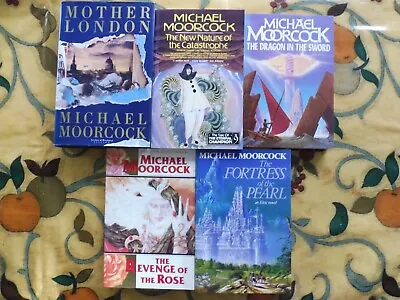 Michael Moorcock Books (5) Elric Of Melnibone Eternal Champion Etc • £10