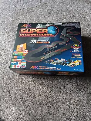 AFX 21018 HO Slot Car Mega G 4-Lane Super International Race Car Set #21018 • $275