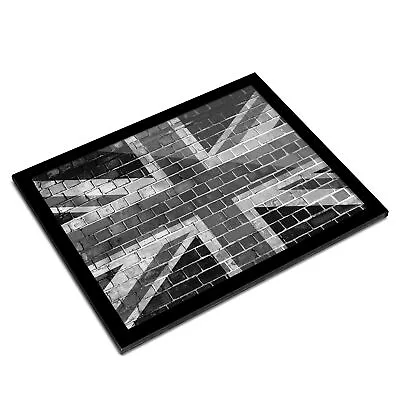 A3 Glass Frame BW - Union Jack Brick Wall United Kingdom  #40992 • £39.99