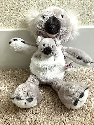 NICI Selection Koala With Baby Cuddly Toy Soft Toy Plush Grey 25cm NWT • $8