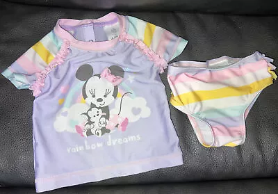 Disney Baby Minnie Mouse Infant Girls Swimwear Two Piece Set Size 6-9months • $7.99