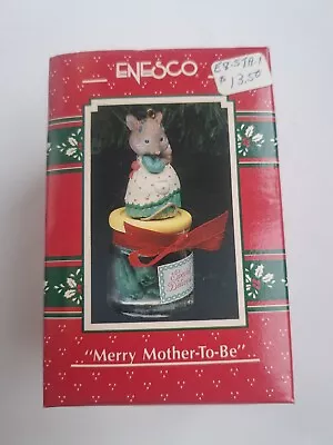 VINTAGE Enesco 1991 Merry Mother-To-Be Christmas Ornament • $15