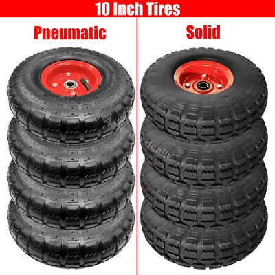 4 Pack 10'' Tubless Solid / Pneumatic Wheels Foam Filled Tire For Gorilla Carts • $52.99