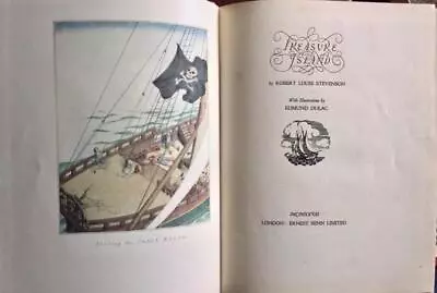 1927 EDMUND DULAC Edition Of TREASURE ISLAND By R L Stevenson COLOUR PLATES • £300