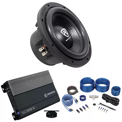 $174.95 • Buy Rockville W10K6D2 V2 10  2000 Watt Car Audio Subwoofer+Memphis Amplifier+Amp Kit