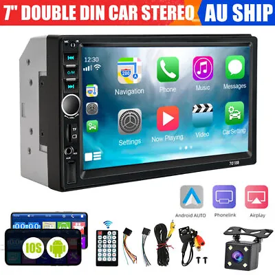7  Double 2 DIN Bluetooth Head Unit Car Stereo Touch Screen Radio FM/TF/USB/AUX • $41.95