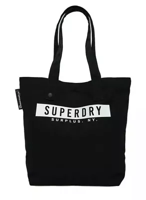 £18.99 • Buy Superdry Bag Shopping Bag Shoppers Travel Shop Tote Beach Bag New Black Gift