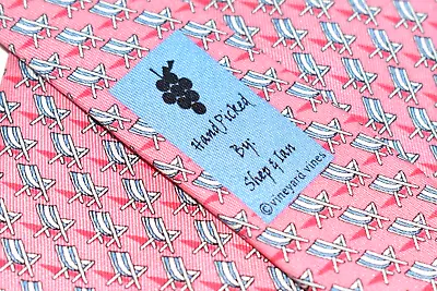 Vineyard Vines Men's Tie Pink/beach Chair Width: 3.7/8  Length: 60 • $21.98