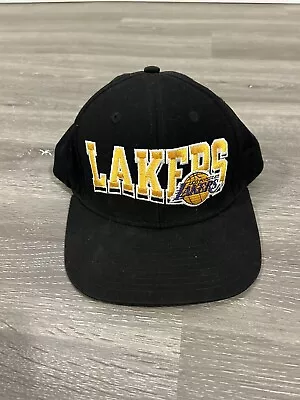 VTG Los Angeles LA Lakers Black SnapBack Hat Cap Rare • $80