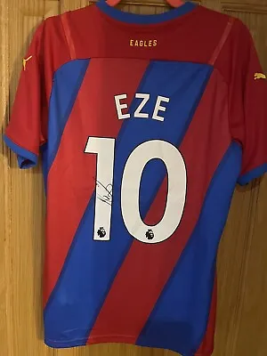 £90 • Buy Signed Eberechi Eze Crystal Palace Premier League Shirt With COA