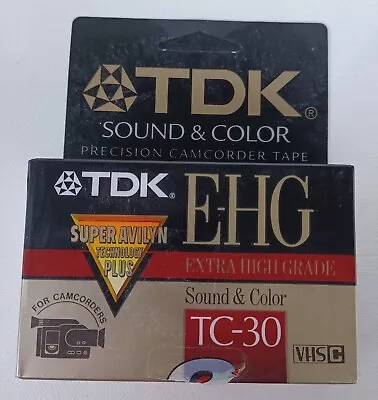 TDK E-HG Extra High Grade TC-30 Blank Camcorder Cassette Tape • $3.02