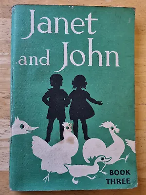 Classic Janet And John Book Three 1961 Linen Cover In Good Vintage Condition • £26