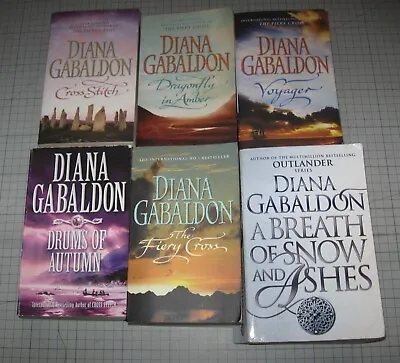 Diana Gabaldon X6 Outlander Books 1 2 3 4 5 6 Cross Stitch Dragonfly In Amber ++ • $49.99