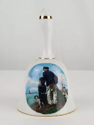 1982 Royal Eaton Norman Rockwell S Looking Out To Sea Collector Bell 5  Tall • $10.99