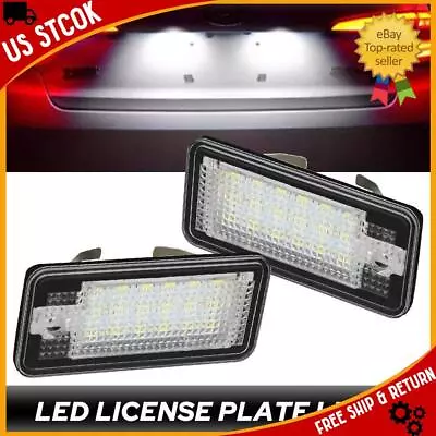 LED License Plate Light For Audi A3 A4 S3 S4 A6 S6 Q7 RS4 CANBUS Error FreeUS.-- • $5.87