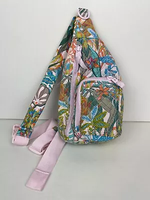 Vera Bradley Sling Bag Backpack Purse Rainforest Rain Forest Canopy Reactive • $44.97