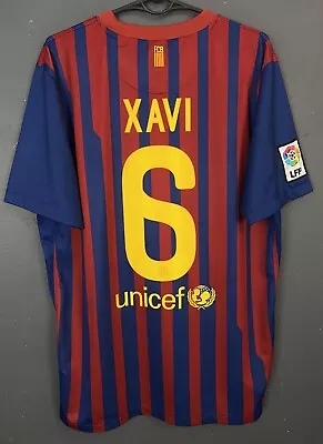 Xavi #6 Mens Fc Barcelona 2011/2012 Soccer Football Shirt Jersey Maillot Size L • $113.99