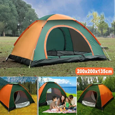 3-4 Person Man Pop Up Tent Instant Automatic Family Tent Outdoor Camping Beach • $31.99