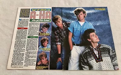 A-HA 1985 MORTEN HARKET Clipping Poster Swedish Music Magazine Okej 1980s • $10